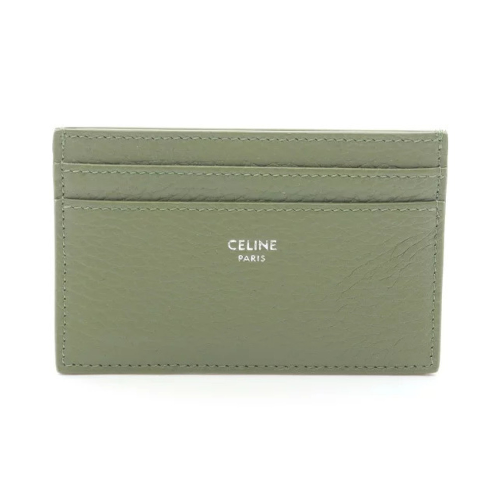 Celine Card Case Accessory Leather Khaki Green